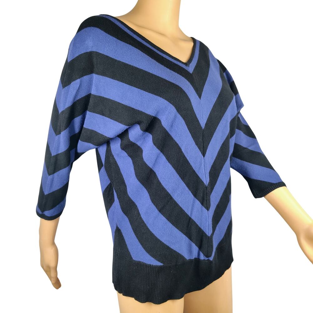 Purple CasualChic Mod Geometric BusinessCasual Whimsigoth Chevron Stripe Size XL